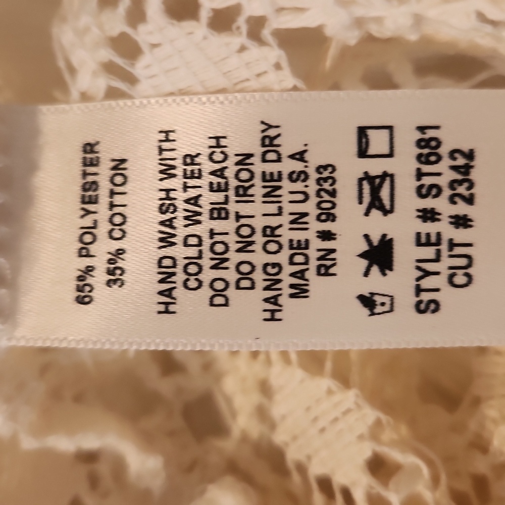 Nollie Ivory Lace Flowy Tank Top Size L NWT - Picture 9 of 9